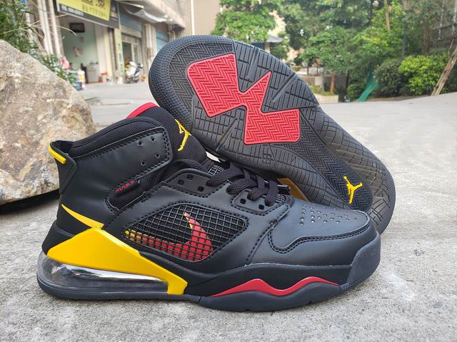 Air Jordan Mars 270 Men's Basketball Shoes Black Yellow Red-3 - Click Image to Close